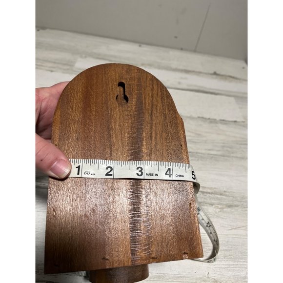 Wooden wall hanging sconce with removable glass for candle - Picture 5 of 8